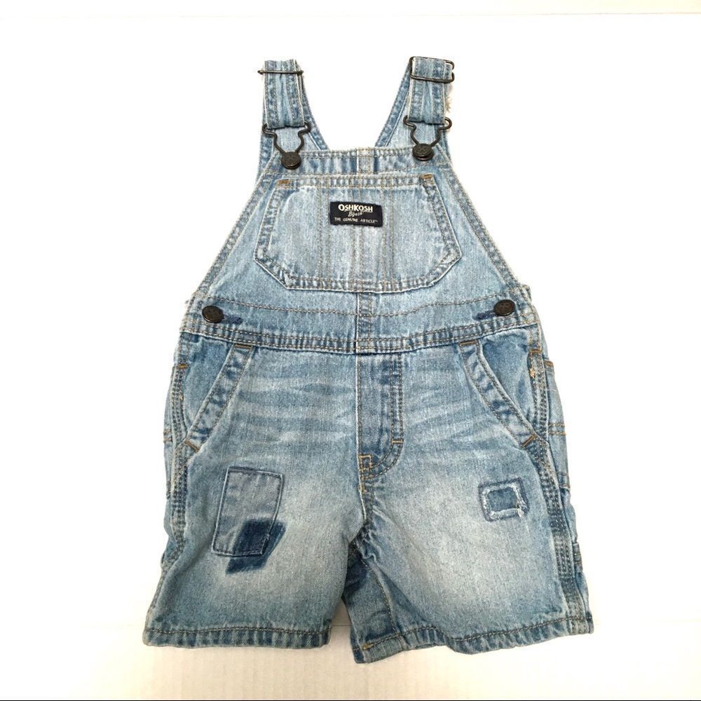 OshKosh B’Gosh denim jean overalls 12 M‎